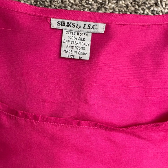 Vintage Pink and Black Flamingo Women's pants and top. Silk. - Picture 2 of 8